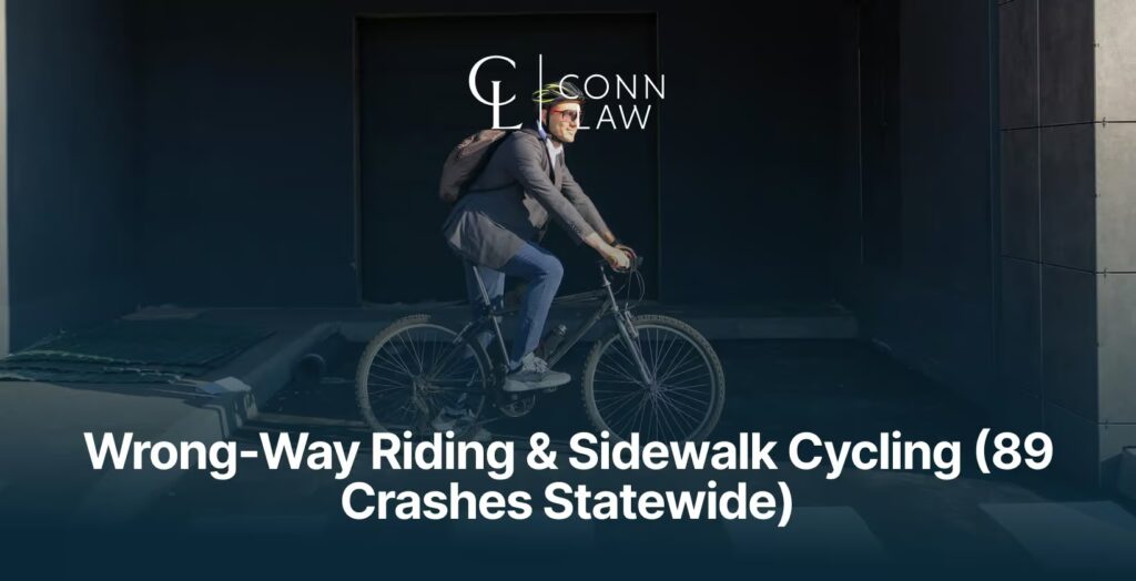 10. cyclist riding against traffic or on sidewalks