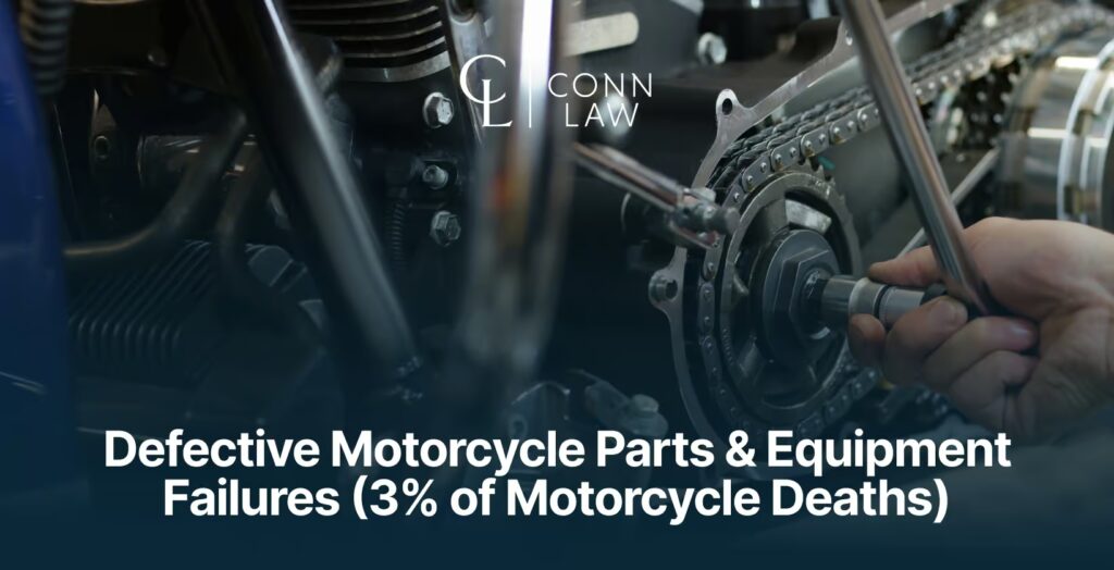 9. defective motorcycle parts or equipment failure